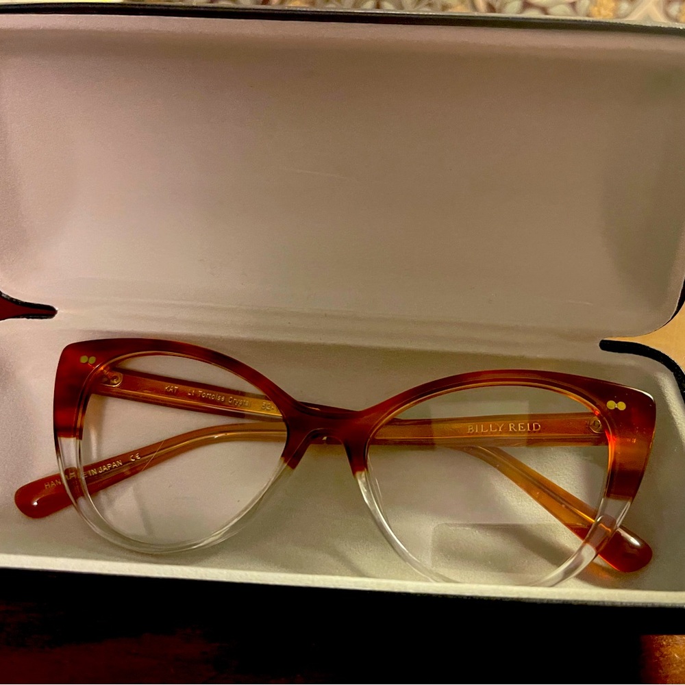 Billy Reid Women's Glasses with Brown and Clear Frame